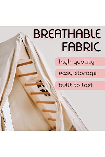 theplayroom Children's Tent Cover Comfortable and Breathable | Space for Play and Rest - Window Design, Easy to