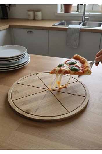 HomeTarz Bamboo Pizza Plate - Presentation Plate 30 cm