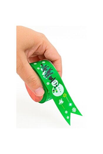 OEM Decorative ribbon with snowman, for packaging, gifts, decorations, 2.5 cm wide, 2.7 meters