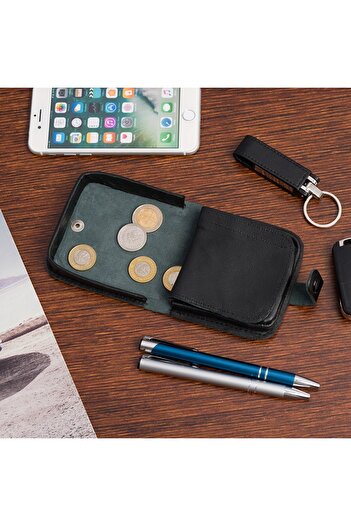 Other Albatros premium black leather wallet with square banknote holder