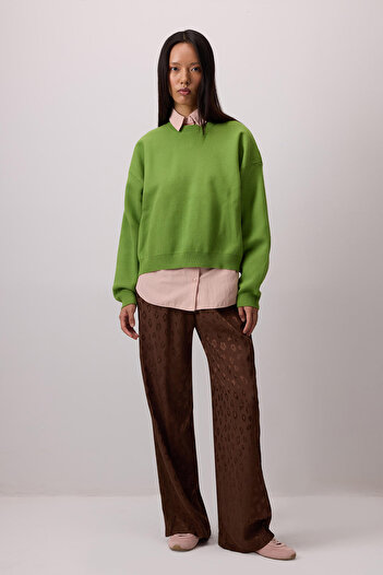 Touché Privé Leopard Printed Jacquard Pants