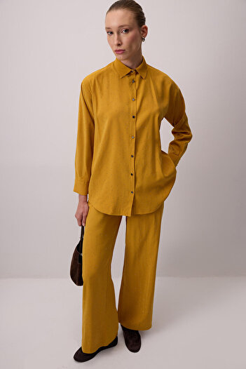 Touché Privé Stone-Embellished Shirt and Pants Set