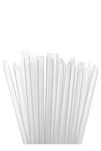 SUPPLIER 120 Transparent Plastic Straws of 210mm | Individually Wrapped for Hygienic Use | Ideal for