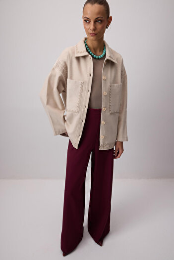 Touché Privé Embroidery Detailed Cup Jacket