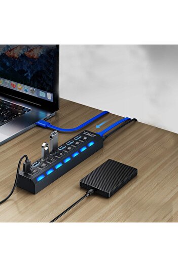 Other USB-A 3.0 Hub — 7 Ports, Individual Switches, LED Backlighting