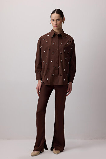 Touché Privé STONE EMBROIDERED SHIRT