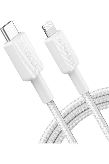 Anker USB-C to Lightning Cable 0.9m for Apple Devices, 322 Cable - White