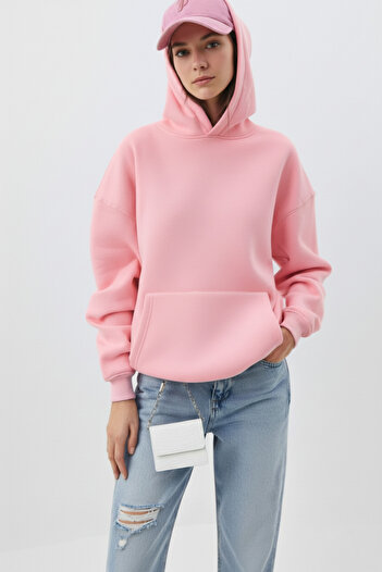 uyguntarz Unisex Yumuşak Dokulu Düz 3 İplik Oversize Sweatshirt – Sade ve Modern Görünüm