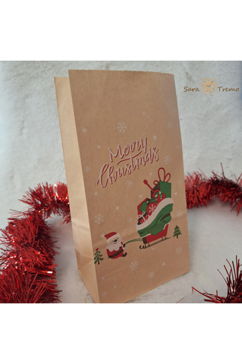 saratremo Set of 2 Christmas paper bags - ideal for Secret Santa