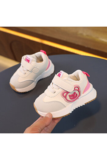 Bebelul IVOIRE with PINK sneakers - Teddy