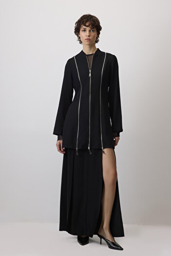 Touché Privé Zippered Crepe Jacket