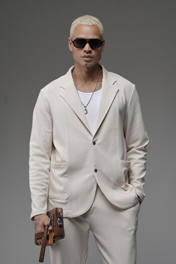 king brich Regular Fit Lycra Men's Blazer Top and Bottom Set