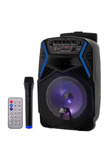 JRH A81 portable trolley speaker, 1800 mAh, USB, wireless microphone.