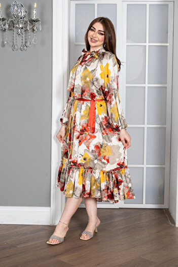 Ron Silk midi dress
