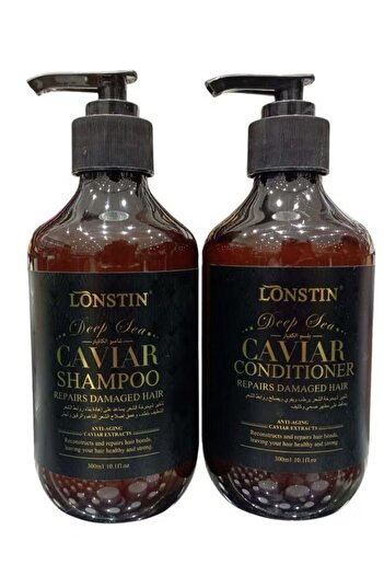 Lonstin Lonestein Shampoo 300ml and Conditioner 300ml with Caviar for Hair Care