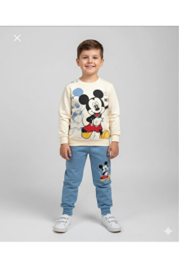 KGN GİYİM Boy's Seasonal Top and Bottom Tracksuit Set