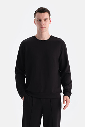 Dagi Black Scuba Crew Neck Sweatshirt