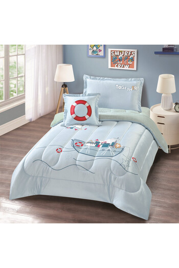 HOURS Horse Winter Children's Fur Bedspread with Velvet on Both Sides, Suitable for a Bed Size 120 x 200 cm, Consisting of 4 Pieces