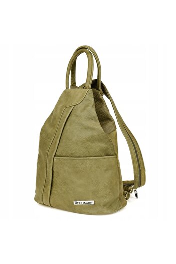 Other Beltimore Women's Leather Triangle Backpack Roomy