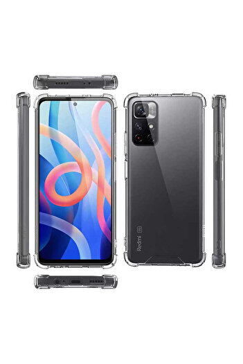 Aden Poco M4 Pro Compatible 5g Case Nitro Anti Shock Silicone - Colorless