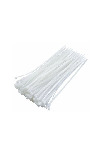 Vargo White Plastic Ties V-701280, 5 x 300 mm, set of 100 pcs, cable ties