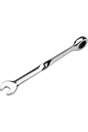 yato Combination Wrench Twisted with Ratchet 11 mm, Chrome-Vanadium Steel