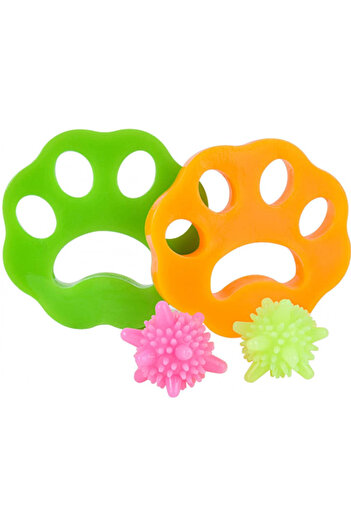 Colmanda Set of 4 accessories for hair removal in the Colmanda washing machine, silicone, multicolor