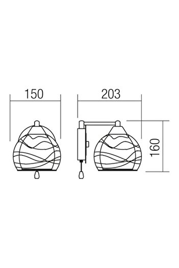 SMARTER Vivienne wall lamp 01-1052, 1 x E27, white + chrome, classic