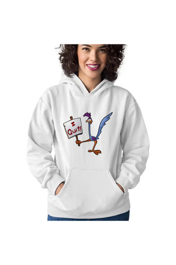OEM Women's Hoodie Coyote Ostrich I Quit Renunt