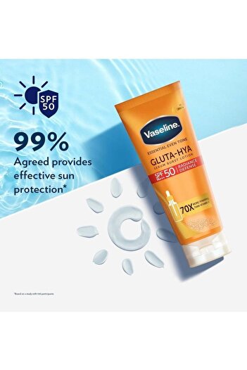 Vaseline Gluta-Hya Serum Burst Lotion, Radiance Defense, SPF 50 PA+++, with GlutaGlow