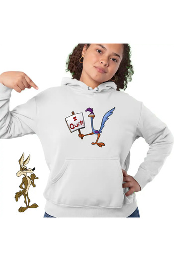 OEM Women's Hoodie Coyote Ostrich I Quit Renunt