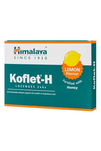 Himalaya Koflet H with lemon flavor, 12 tablets