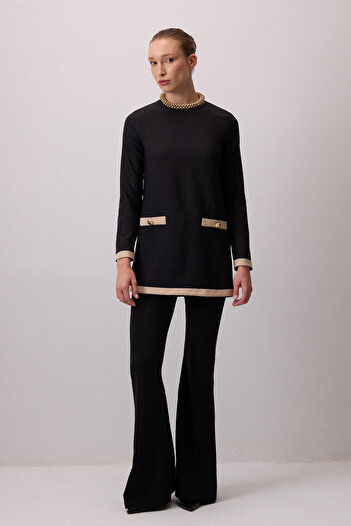 Touché Privé Contrast Color Creepe Tunic
