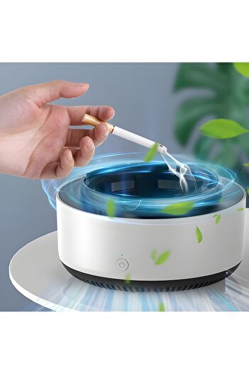 Tim Smart electric ashtray with suction - AA batteries, air freshener included, green color