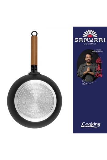 Heinner Professional Wok Pan with Lid, size 26 x 7.5 cm, non-stick coating, by Chef Rikito Watanabe