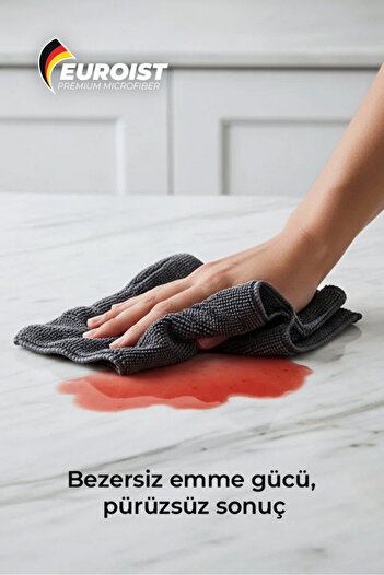 euroist Microfiber Cleaning Cloth Set of 4 |   40X40 cm |   300 Gsm Kitchen Bathroom Toilet Glass Cloth