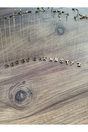 Blotch Stylish and Elegant Tiny N Letter Steel Necklace 0.90 cm