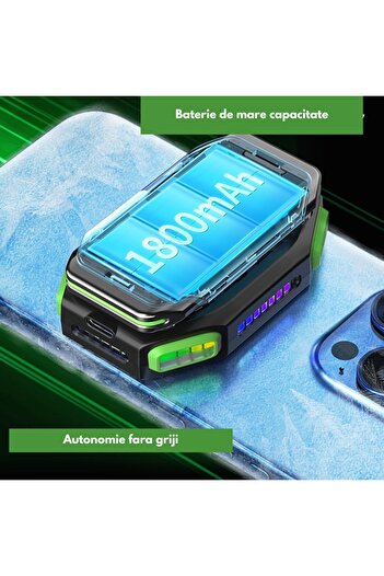 OEM Gaming phone cooler with removable external battery, Digital display, Fast cooling technology, 7