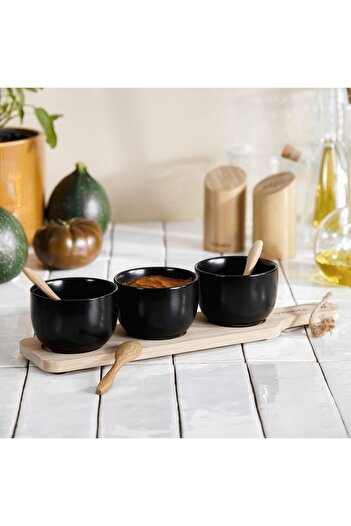 Other Set of serving bowls | FINCAN | black, 4 pieces | 32x8 cm | 952825