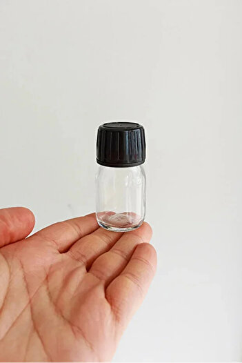 Rotanev 6 Pieces 30 ml Clear Detox Shot Bottle with Lockable Black Cap 30 Cc Ginger Shot White Glass Bottle