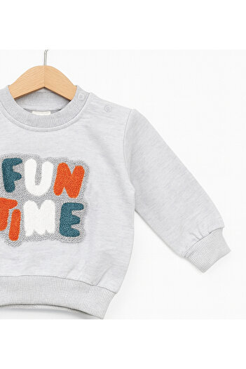 For My Baby Embroidery Detailed Baby Boy 2-Piece Set