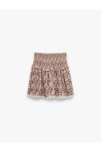 Koton Gipeli Layered Floral Patterned Viscose Skirt