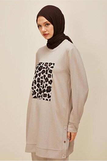Alvina Leopard Printed Tracksuit Tunic 45921