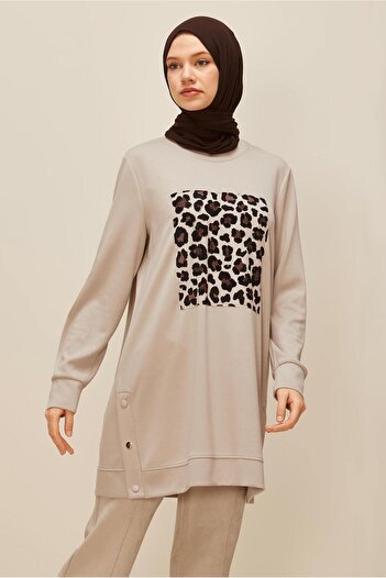 Alvina Leopard Printed Tracksuit Tunic 45921