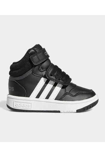 adidas Hoops Mid Velcro Closure Shoes - Core Black/Cloud White/Grey Six