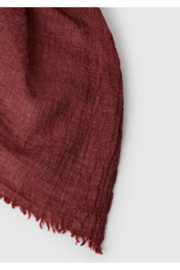 United Colors of Benetton Men's Plum Acrylic and Wool Blend Shawl Scarf