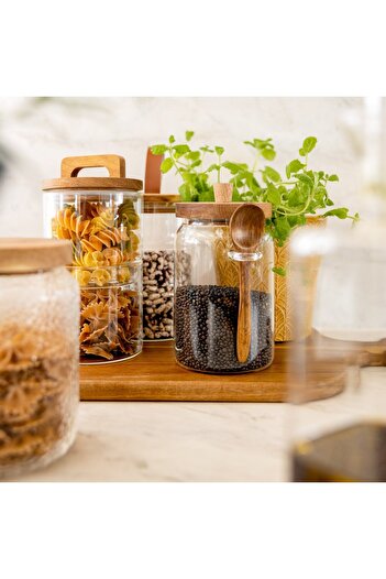 Other Container | CARLOS | glass with acacia spoon | 0.9 l | 844107