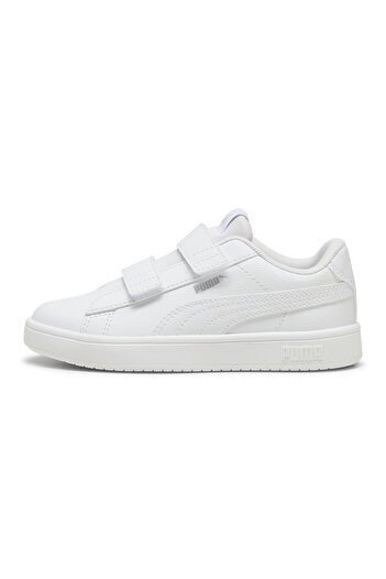 Puma Rickie Classic Hook & Loop Closure School Shoes - White