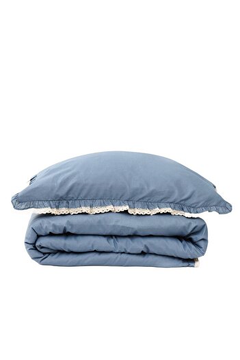 Other Bedding | MOISES | cotton blue with lace | 220x200 + 2*70x80 cm | 843711