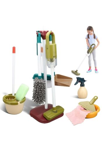 indiggo Interactive and Educational Cleaning Playset and Role Play Toy for Kids, 23 Pieces
